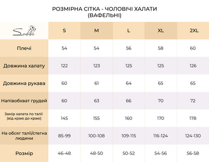 Чоловічий халат вафельний з капюшоном Graphite